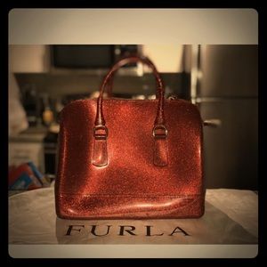 Furla Sparkly Candy Apple Red Purse